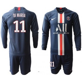 Koszulka Paris Saint-Germain Di Maria 11 Dziecięcy Domowe Koszulki Piłkarskie 2019-2020 Długi Rękaw